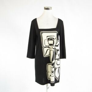 Tibi black 3/4 sleeve shift dress M